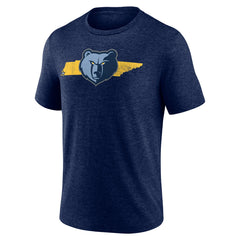 Memphis Grizzlies Announcer Tri-Blend T-Shirt - Navy for sale