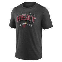 Miami Heat Backboard Tri-Blend T-Shirt - Charcoal cheap