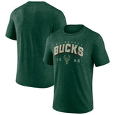 Milwaukee Bucks Backboard Tri-Blend T-Shirt - Hunter Green cheap