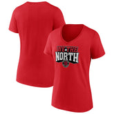 Toronto Raptors Women's Team Pride V-Neck T-Shirt - Red shop