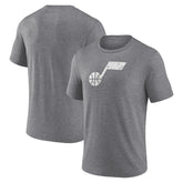 Utah Jazz Distressed Tri-Blend T-Shirt - Heather Gray cheap