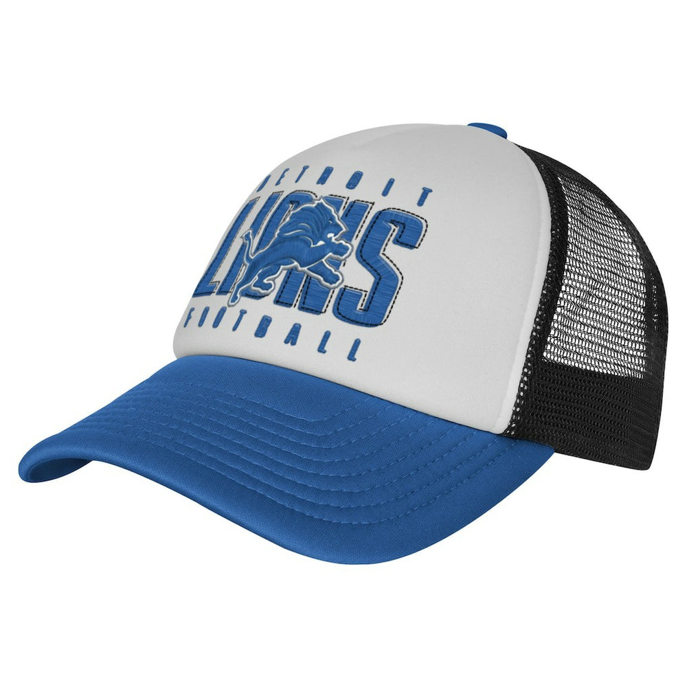 Detroit Lions Youth Essentials Trucker Adjustable Hat - White/Blue discount