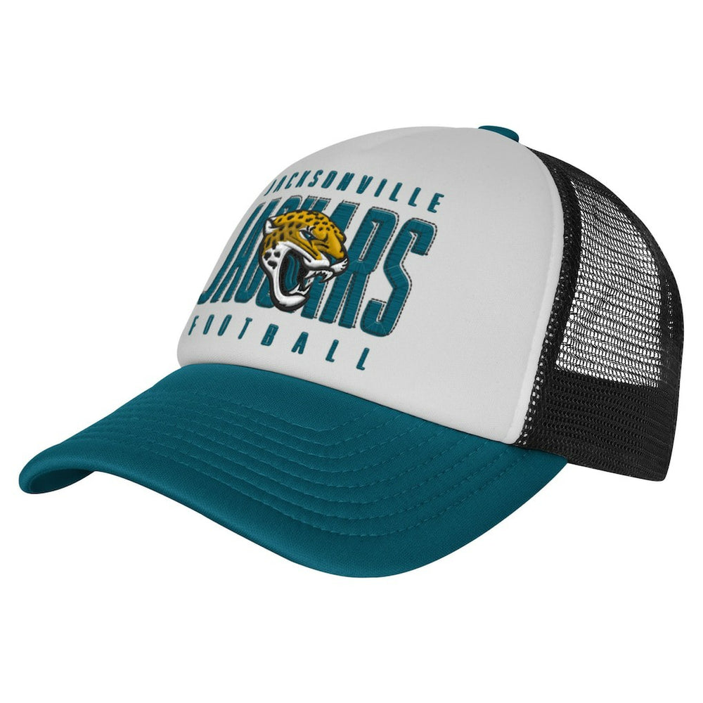 Jacksonville Jaguars Youth Essentials Trucker Adjustable Hat - White/Teal online
