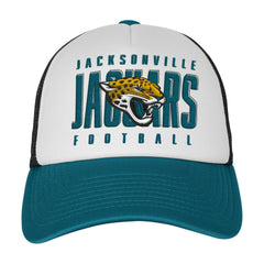 Jacksonville Jaguars Youth Essentials Trucker Adjustable Hat - White/Teal online