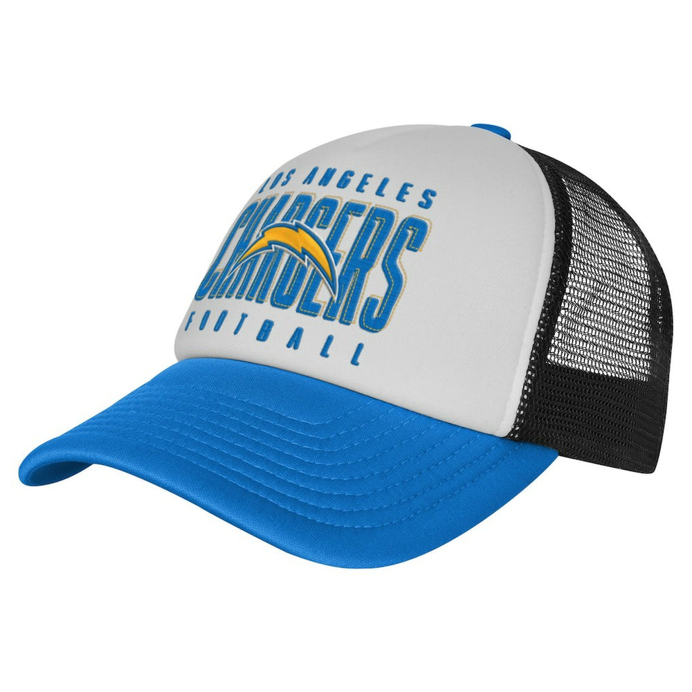 Los Angeles Chargers Youth Essentials Trucker Adjustable Hat - White/Powder Blue discount