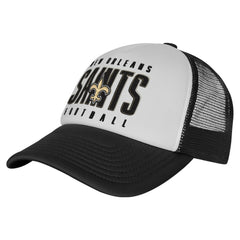New Orleans Saints Youth Essentials Trucker Adjustable Hat - White/Black outlet