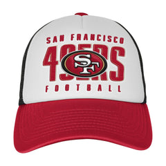 San Francisco 49ers Youth Essentials Trucker Adjustable Hat - White/Scarlet sale