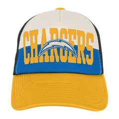 Los Angeles Chargers Youth Modern Fan Trucker Adjustable Hat - White/Gold sale