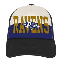 Baltimore Ravens Youth Modern Fan Trucker Adjustable Hat - White/Black sale