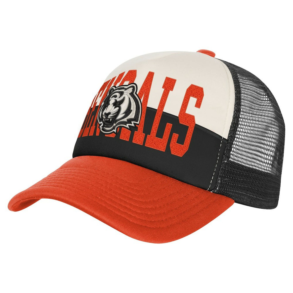 Cincinnati Bengals Youth Modern Fan Trucker Adjustable Hat - White/Orange online