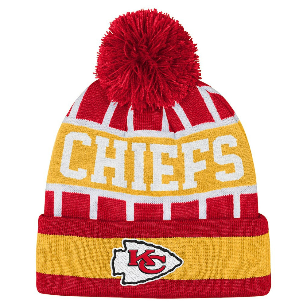 Kansas City Chiefs Outerstuff Youth Go Fast Cuffed Knit Hat with Pom - Red sale