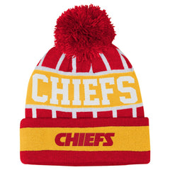 Kansas City Chiefs Outerstuff Youth Go Fast Cuffed Knit Hat with Pom - Red sale