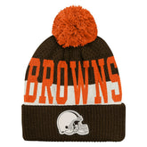 Cleveland Browns Outerstuff Youth Modern Fan Cuffed Knit Hat with Pom - Brown cheap