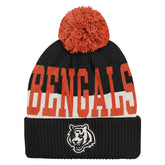 Cincinnati Bengals Outerstuff Youth Modern Fan Cuffed Knit Hat with Pom - Black discount