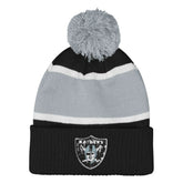 Las Vegas Raiders Outerstuff Girls Let's Play Cuffed Knit Hat with Pom - Black online