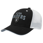 Las Vegas Raiders Outerstuff Youth Core Lockup Trucker Adjustable Hat - Black for sale