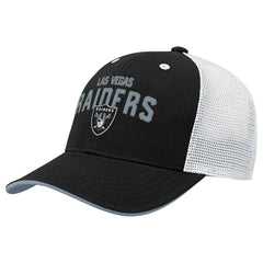Las Vegas Raiders Outerstuff Youth Core Lockup Trucker Adjustable Hat - Black for sale