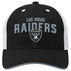 Las Vegas Raiders Outerstuff Youth Core Lockup Trucker Adjustable Hat - Black for sale