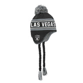 Las Vegas Raiders Outerstuff Youth Jacquard Tassel Knit Hat with Pom - Black on sale