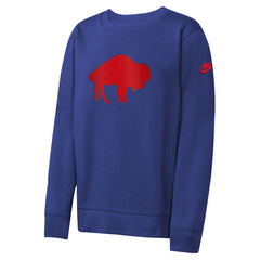 Buffalo Bills Youth Rewind Essential Pullover Crewneck Sweatshirt - Royal | Nike online
