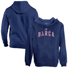 Barcelona 1863FC Athletic Wordmark Fleece Pullover Hoodie - Navy for sale