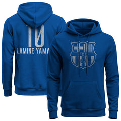 Lamine Yamal Barcelona 1863FC Player Fleece Pullover Hoodie - Blue outlet