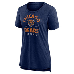 Chicago Bears Women's Vintage Arch Tri-Blend T-Shirt - Navy discount