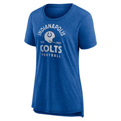 Indianapolis Colts Women's Vintage Arch Tri-Blend T-Shirt - Royal sale