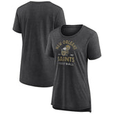 New Orleans Saints Women's Vintage Arch Tri-Blend T-Shirt - Charcoal sale