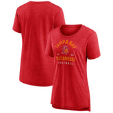 Tampa Bay Buccaneers Women's Vintage Arch Tri-Blend T-Shirt - Red outlet