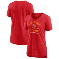 Tampa Bay Buccaneers Women's Vintage Arch Tri-Blend T-Shirt - Red outlet