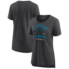 Carolina Panthers Women's Vintage Arch Tri-Blend T-Shirt - Charcoal outlet