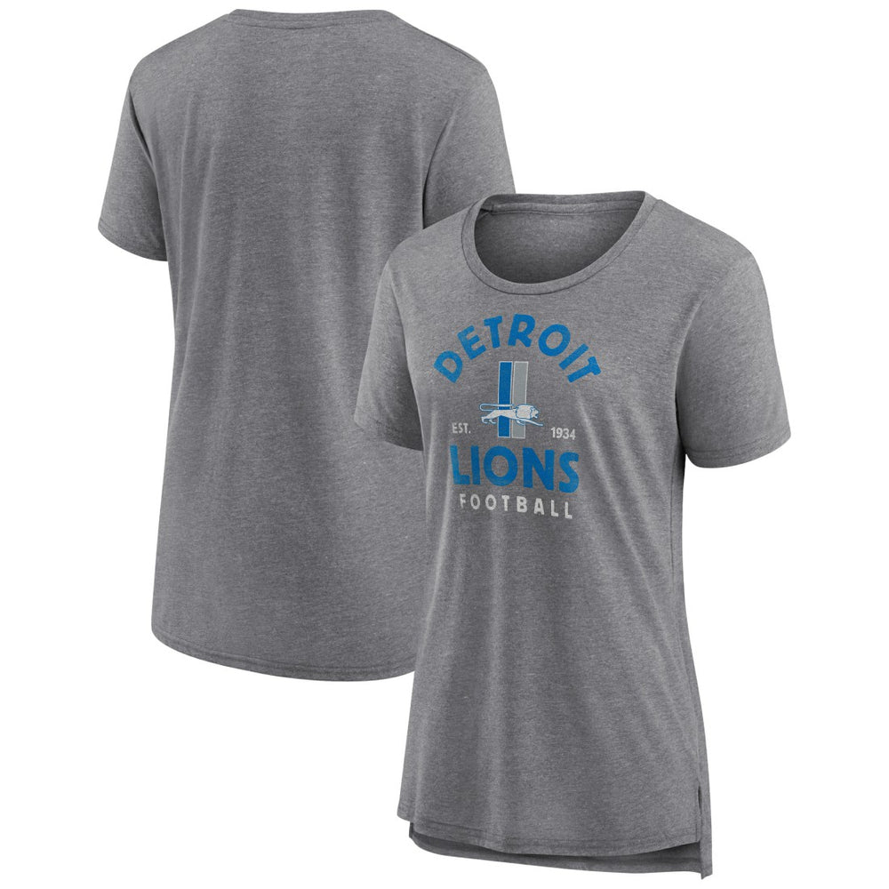 Detroit Lions Women's Vintage Arch Tri-Blend T-Shirt - Gray online