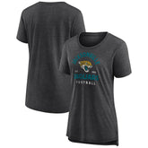 Jacksonville Jaguars Women's Vintage Arch Tri-Blend T-Shirt - Charcoal cheap