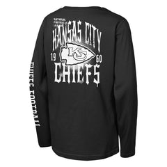 Kansas City Chiefs Outerstuff Youth Rumble Long Sleeve T-Shirt - Black sale