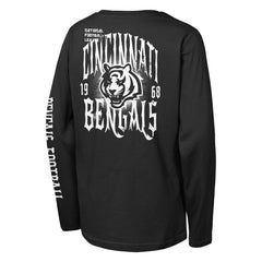 Cincinnati Bengals Outerstuff Youth Rumble Long Sleeve T-Shirt - Black on sale