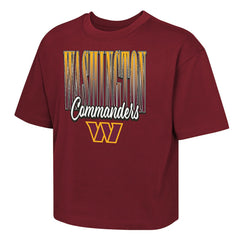 Washington Commanders Outerstuff Girls Youth Big City Boxy T-Shirt - Burgundy on sale