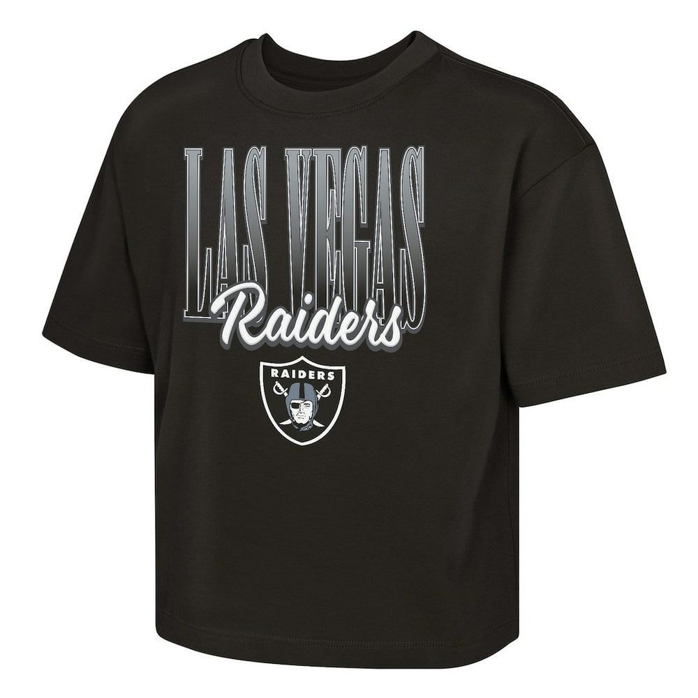 Las Vegas Raiders Outerstuff Girls Youth Big City Boxy T-Shirt - Black on sale