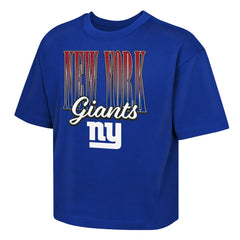New York Giants Outerstuff Girls Youth Big City Boxy T-Shirt - Royal for sale