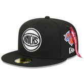 New York Knicks x Alpha Industries 59FIFTY Fitted Hat - Black | New Era on sale