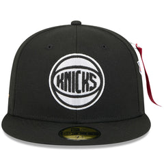 New York Knicks x Alpha Industries 59FIFTY Fitted Hat - Black | New Era on sale