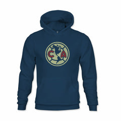 Club America 1863FC Youth Color Badge Fleece Pullover Hoodie - Navy for sale
