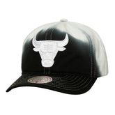 Chicago Bulls Dip Dye Pro Crown Adjustable Hat - Black/White | Mitchell & Ness discount
