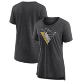 Pittsburgh Penguins Women's Slow Whistle Tri-Blend T-Shirt Gray