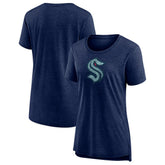 Seattle Kraken Women's Slow Whistle Tri-Blend T-Shirt Deep Sea Blue