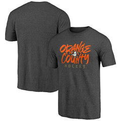 Anaheim Ducks Shoot to Score Tri-Blend T-Shirt Charcoal