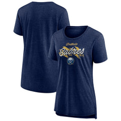 Buffalo Sabres Women's Hit the Ice Tri-Blend T-Shirt Navy