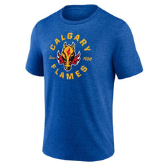 Calgary Flames Represent Tri-Blend T-Shirt Blue