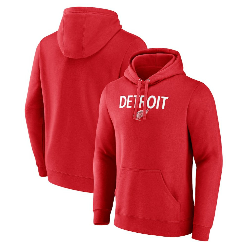 Detroit Red Wings Primary Logo Pullover Hoodie Red