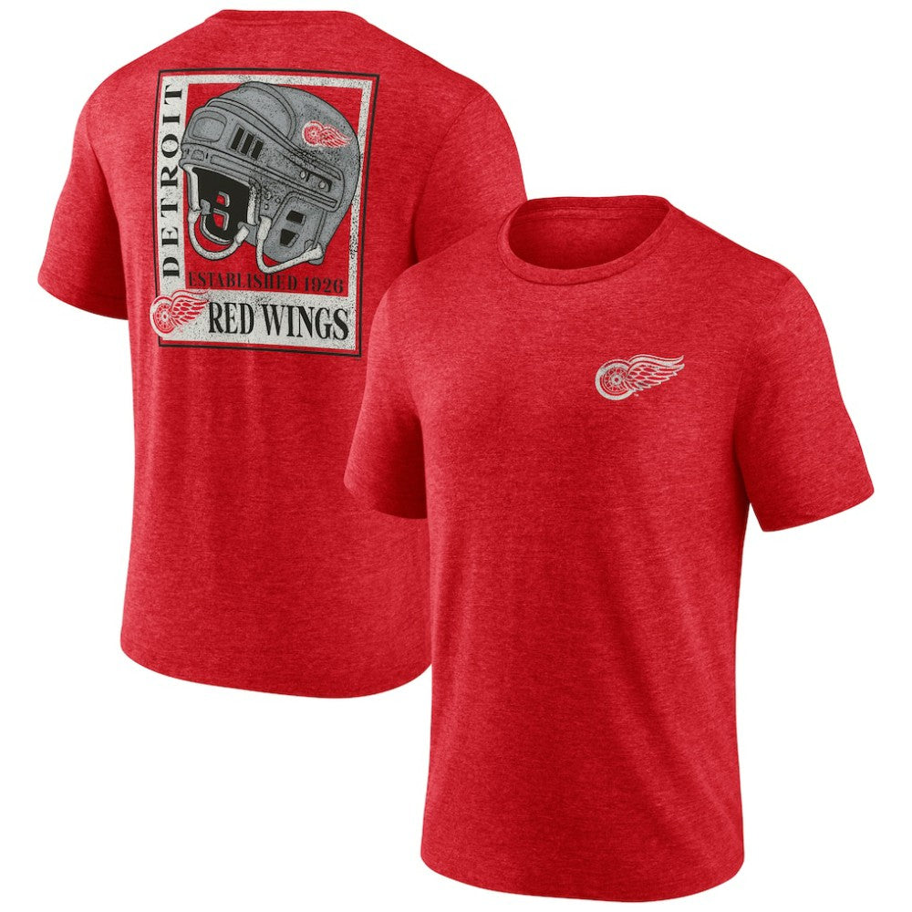 Detroit Red Wings Earnest Will Tri-Blend T-Shirt Red